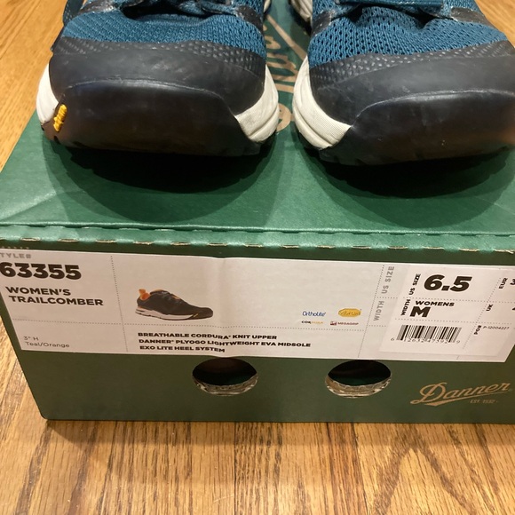 Danner | Trailcomber Hiking Shoes 6.5 EUC Teal & Orange - Picture 4 of 9